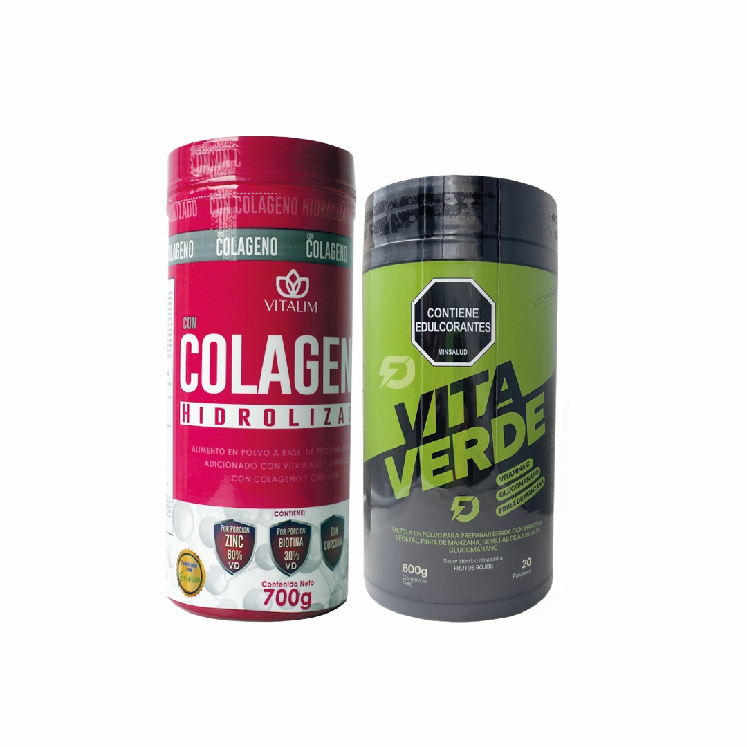 VITA VERDE 600 GRAMOS + COLÁGENO VITALIM 700 GRAMOS