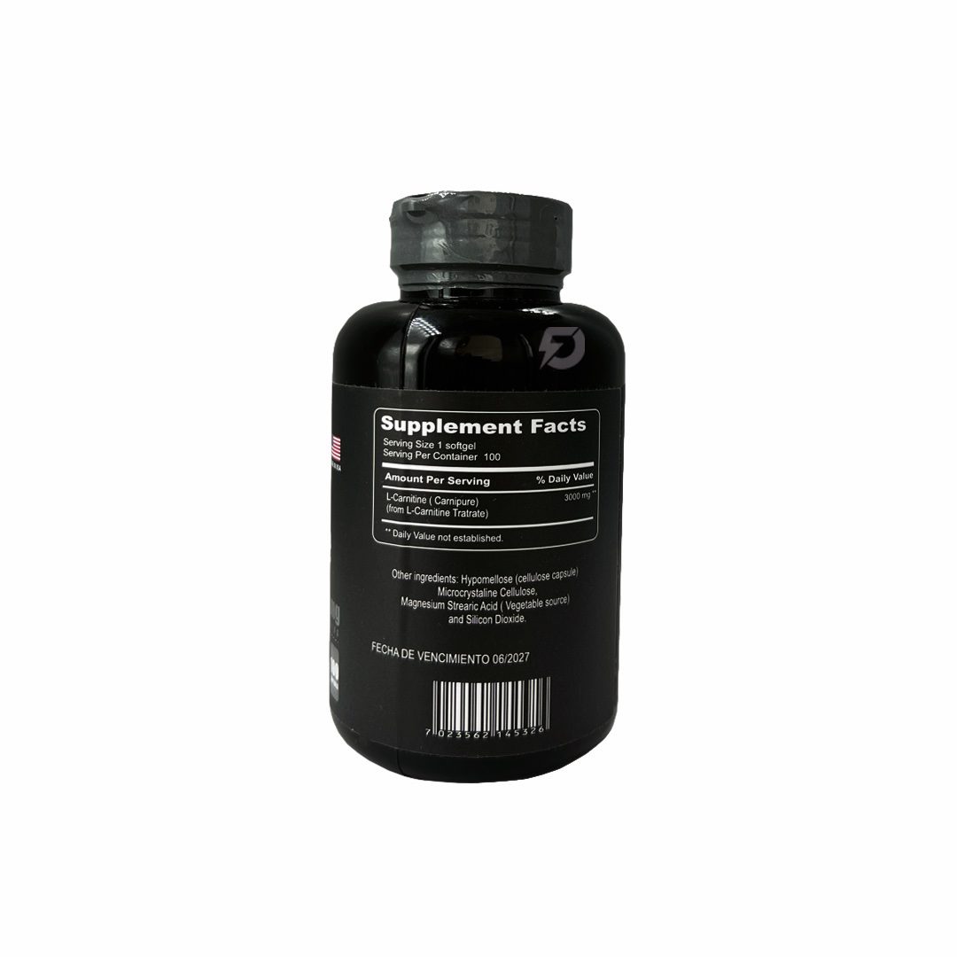 L-CARNITINA 3000 MG 100 CAPSULAS - Imagen 2