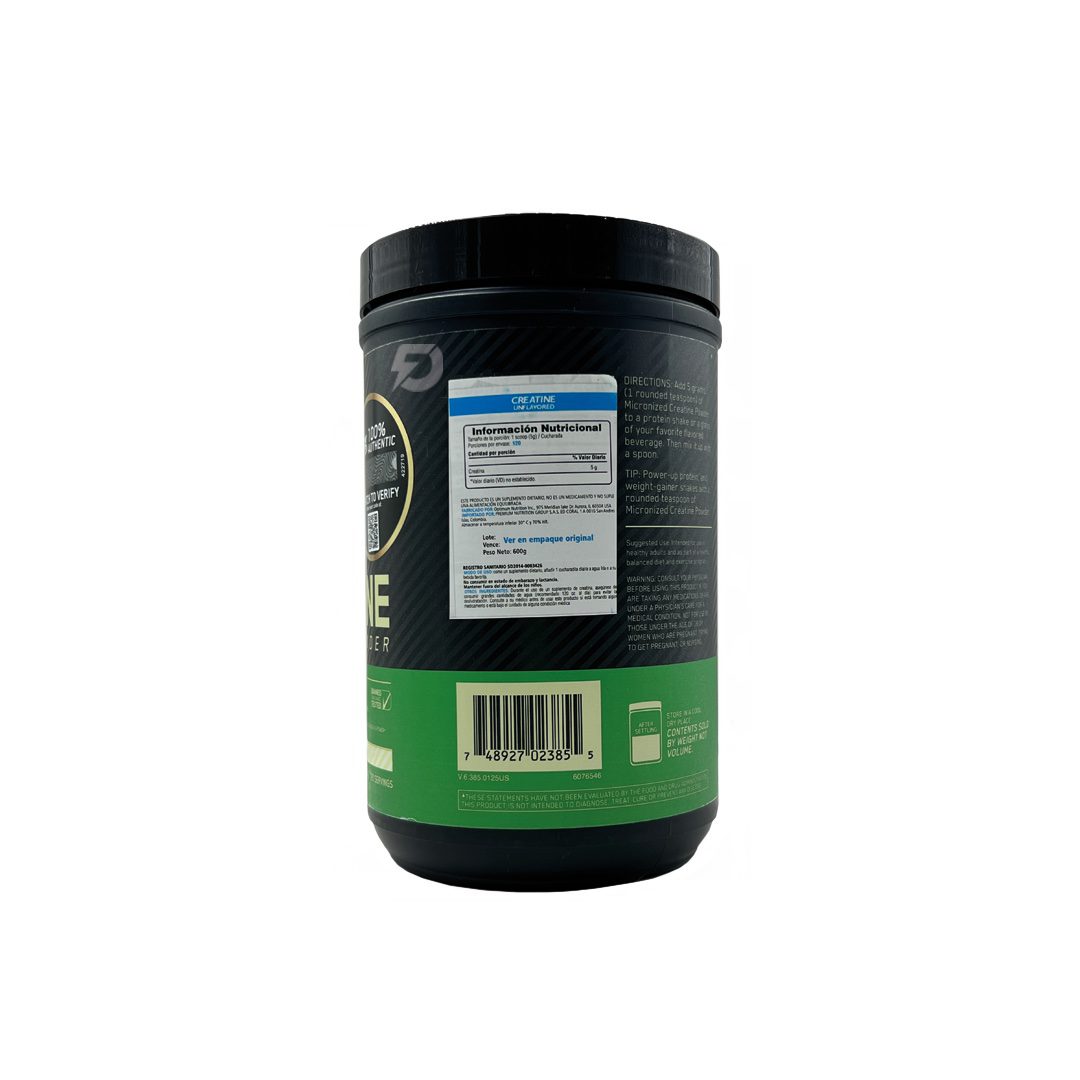 CREATINA MICRONIZADA OPTIMUM NUTRITION 600 GRAMOS - Imagen 2