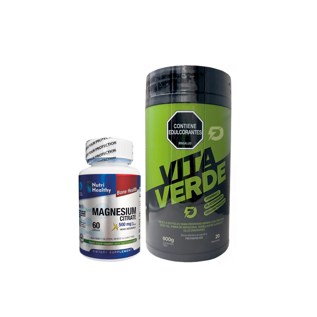 CITRATO DE MAGNESIO 500 MG + VITA VERDE 600 GRAMOS