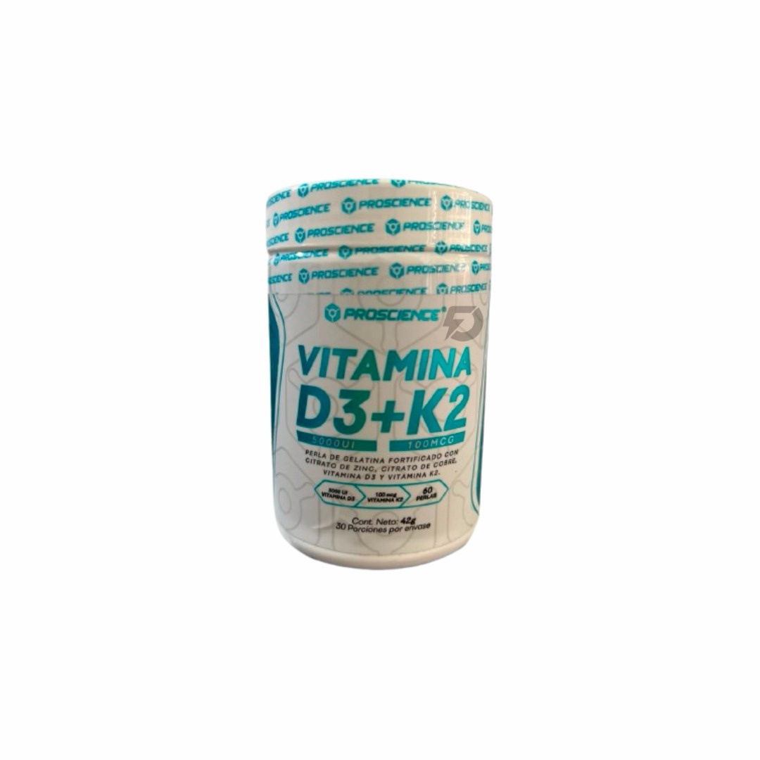 VITAMINA D3 + K2 + ZINC + COBRE PRO SCIENCE 60 PERLAS